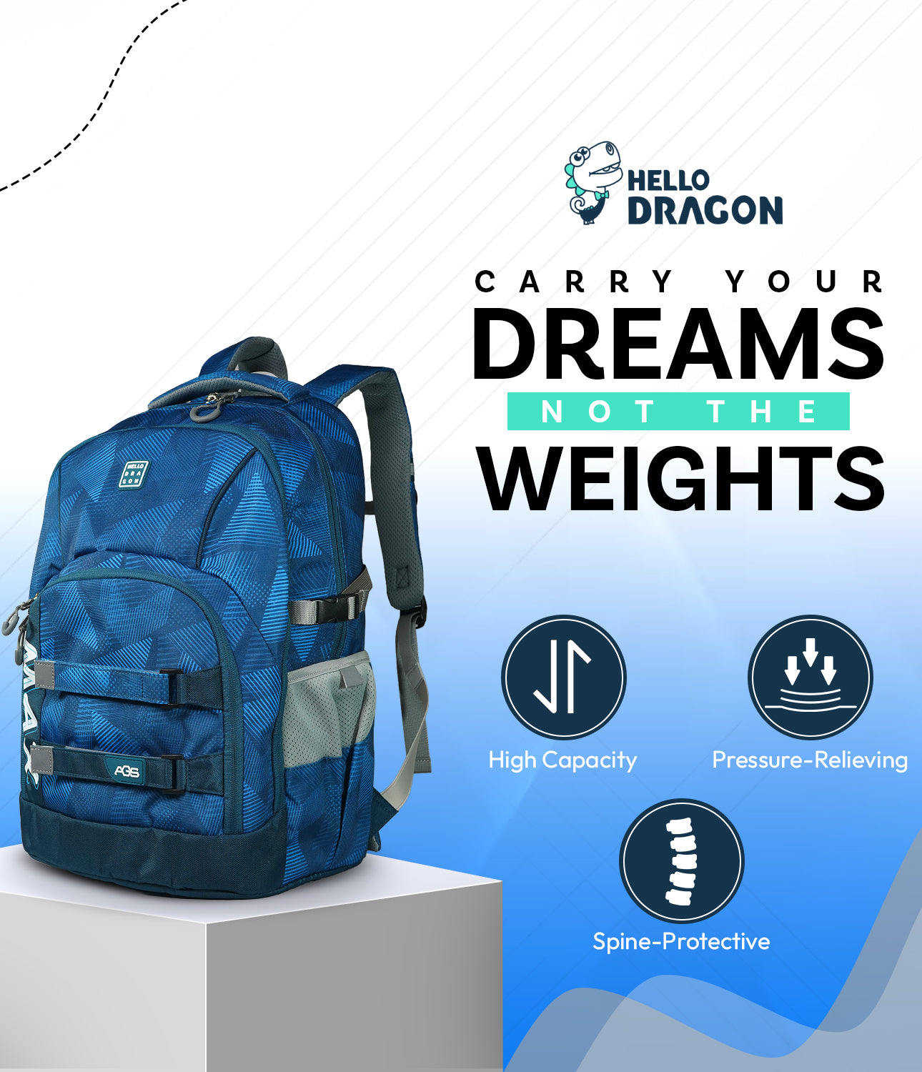 Light weight backpack for teens
