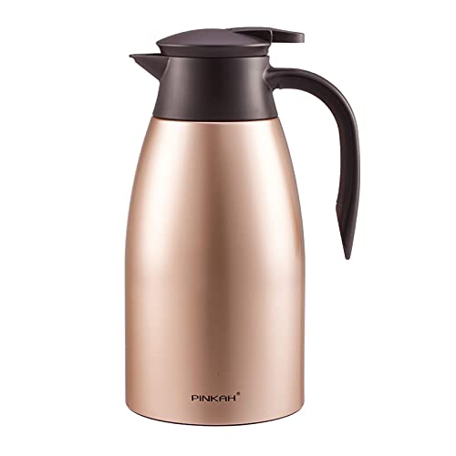 (PINKAH) Double Wall Stainless Steel  Insulated Thermal Flask (1.5L) - Beige