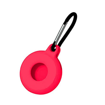 FOSO  Silicone case for Apple Airtag, Protective Sleeve Cover for Apple Airtags-(2021) - Red