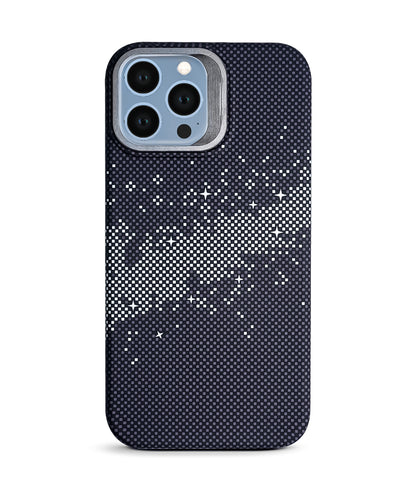 iPhone 13 Pro Max Back Cover Case | Carbon Fiber Kickstand Mag-X - Galaxy Black