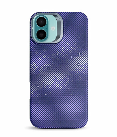 iPhone 16 Plus Back Cover Case | Carbon Fiber Kickstand Mag-X - Galaxy Purple