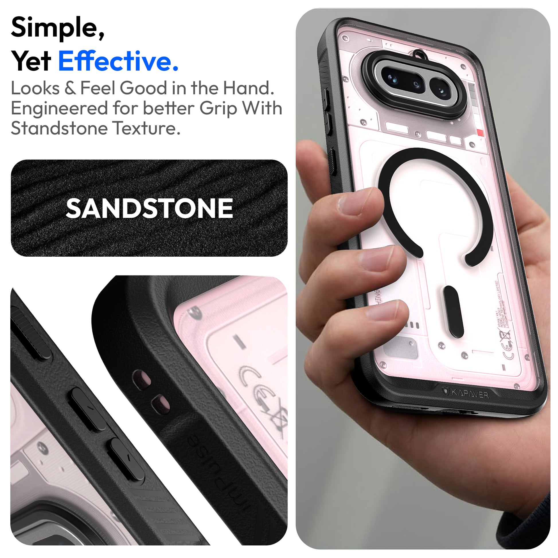 Nothing Phone 4a Pro Back Cover Case | CyBer-i Edition Mag X - Black Nothing Phone 4a Pro Back Cover Case | CyBer-i Edition Mag X - Black