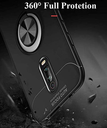 Foso  360 Degree Protection Sleek Flexible Ring TPU Back Cover Case for Xiaomi Redmi K20 / Redmi K20 Pro (Black)
