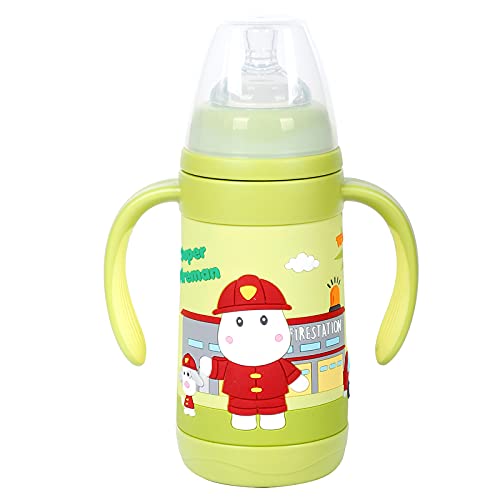 (PINKAH) Kids Water Bottle | Stainless Steel (320ML) - Olive Green