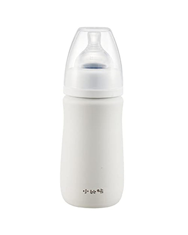 (PINKAH) Kids Feeding Bottle | Stainless Steel (240ML) - Baby White