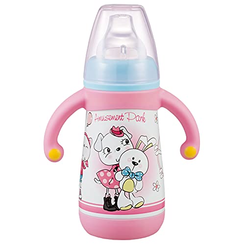 (PINKAH) Kids Cartoon Bottle | Stainless Steel (310ml) - Blush Pink