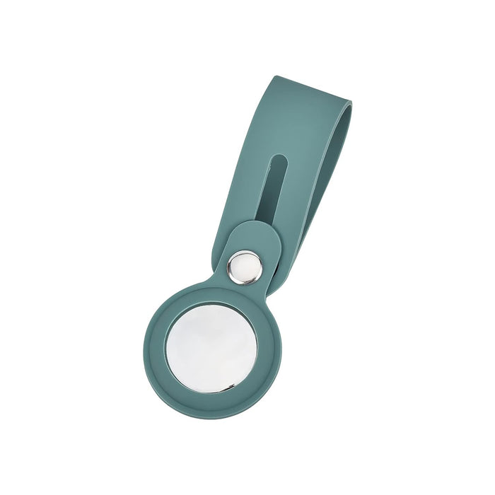 Apple Airtags-(2021) (FOSO) Silicone Loop Case - Green