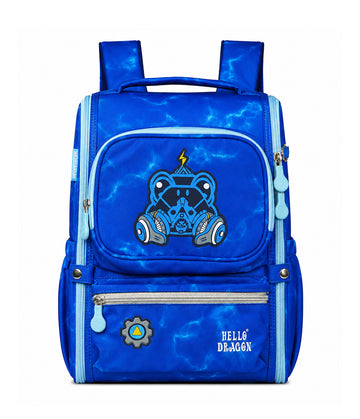 HELLO DRAGON AGS Kids School Backpack | Age 7-10Yrs - Thunder Blue (20L)