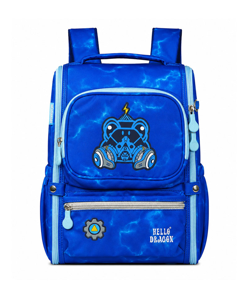 HELLO DRAGON AGS Kids School Backpack | Age 7-10Yrs - Blue (20L)