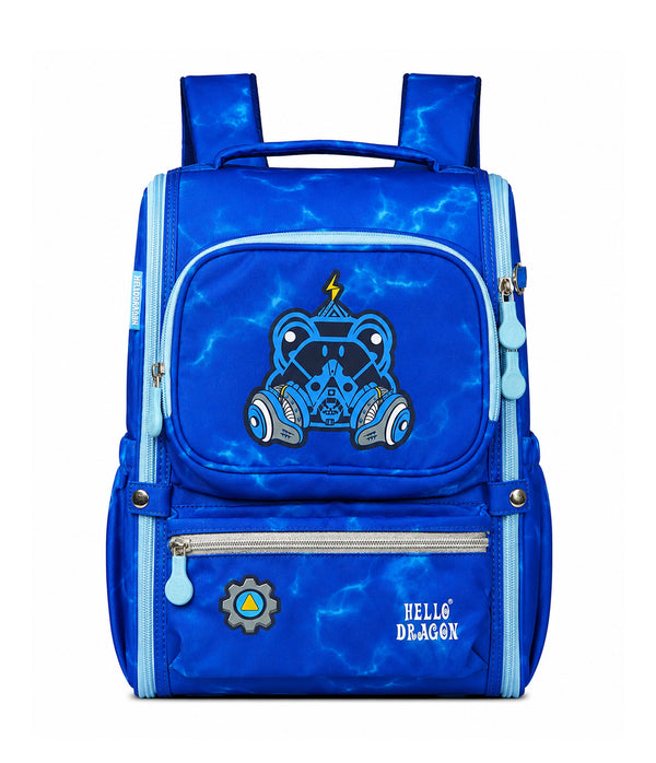 HELLO DRAGON by Kapaver AGS Kids School Backpack for Boys & Girls - Blue (20L)