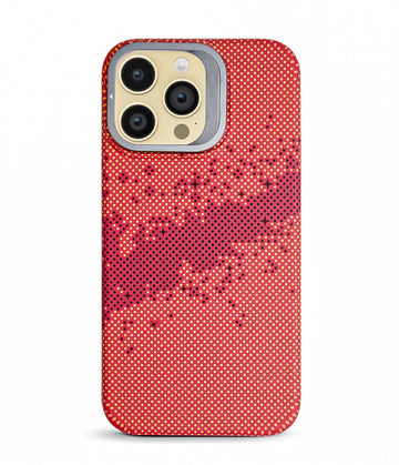 iPhone 14 Pro Max Back Cover Case | Carbon Fiber Kickstand Mag-X - Galaxy Orange