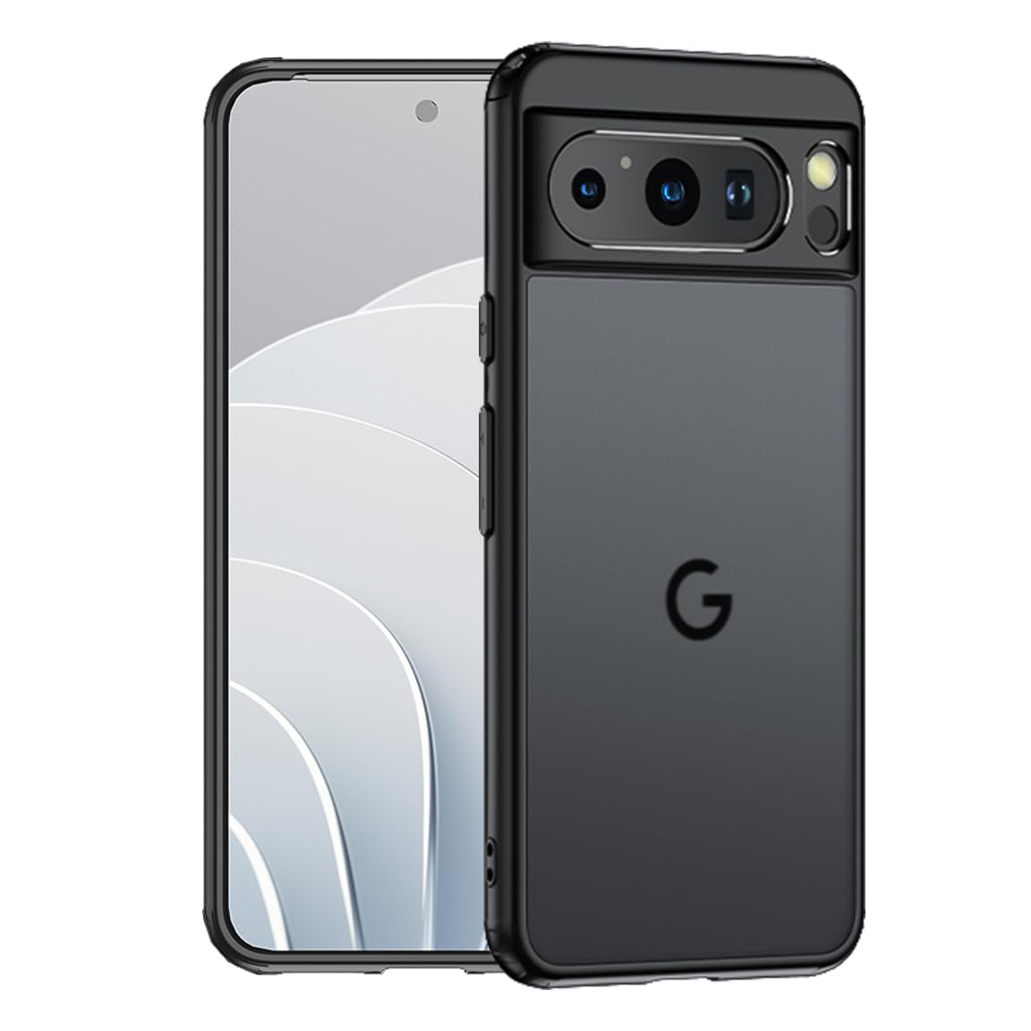 Google Pixel 8 Pro 5G Slim Back Cover Case | Frosted - Hazy Black