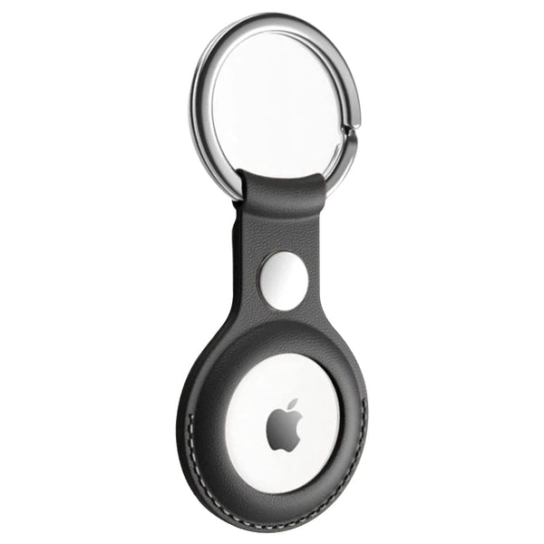 KAPAVER Leather Case for Apple AirTags-(2021) - Black