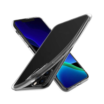 Foso(™) Clear Flexible Transparent with Protective Shockproof Corner Back Cover Case for iPhone 11 Pro (Transparent TPU)