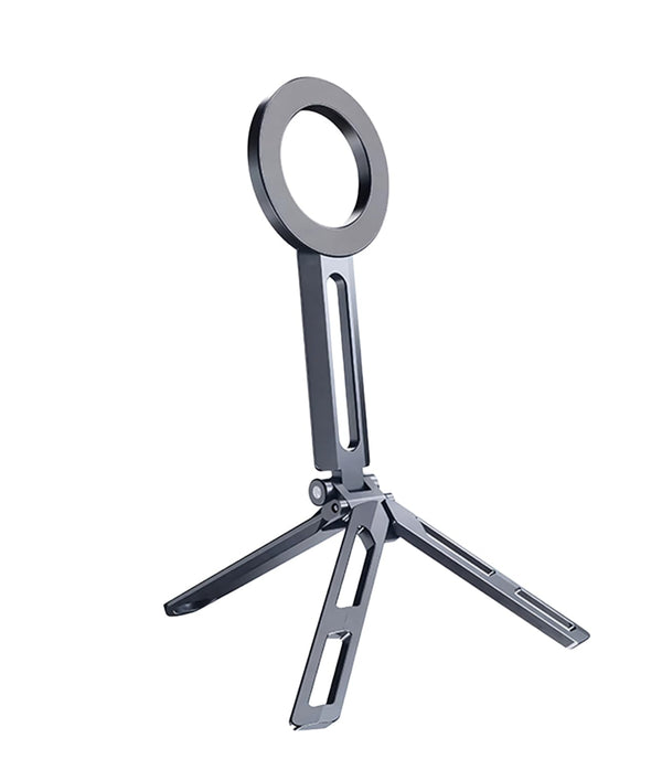 KAPAVER Foldable Phone Tripod Stand Holder Selfie Stick Magnetic HaloStand - Cosmic Gray
