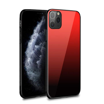 Foso Gradient Toughened Glass Back Cover Case for Apple iPhone 11 Pro (Nubela Red)