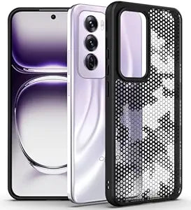 Oppo Reno 12 PRO Back Cover Case | Hybrid - Clear (Honeycomb)