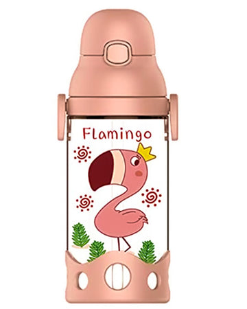 (PINKAH) kids bottle with carry strap (530ml) - Blush Pink