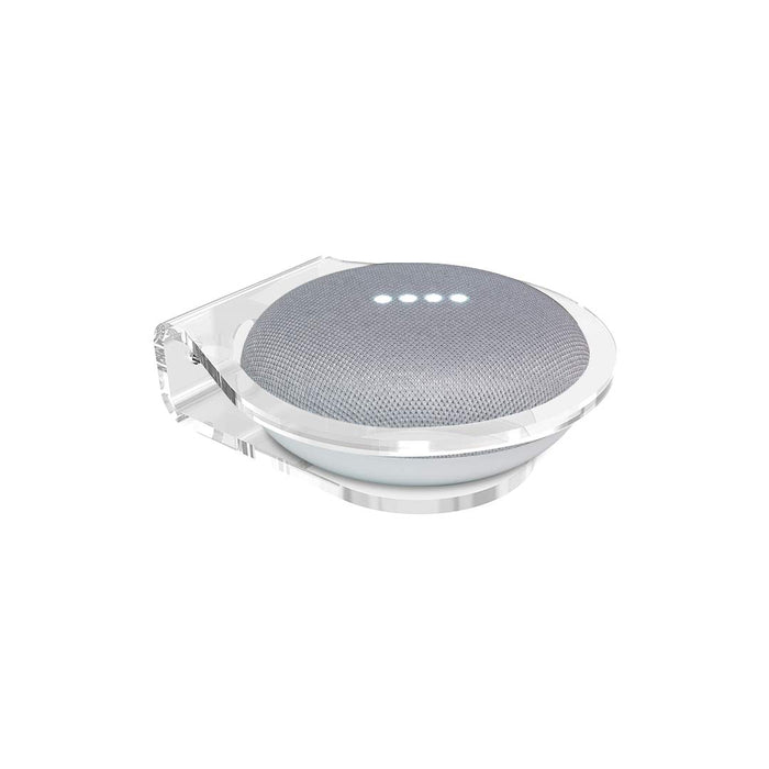 Foso Wall Mount for Google Nest Mini, Alexa Echo Dot 3rd, 4th Gen with and Without LED Clock, Apple Mini Pod Speaker Stand Holder for Smart Speakers, Built-in Cable (Speaker not Included)