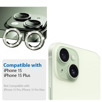 Camera Lens Protector GT Series Easy Do for iPhone 15 / iPhone 15 Plus  (Glitter Green)
