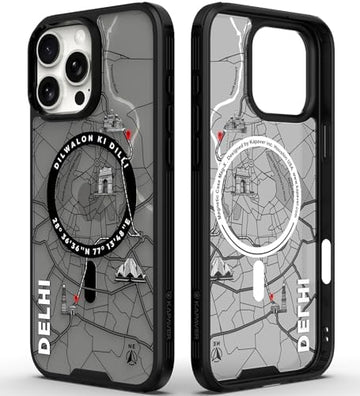 iPhone 16 Pro Max Back Cover Case | GPS Edition (Delhi) Mag X - Black