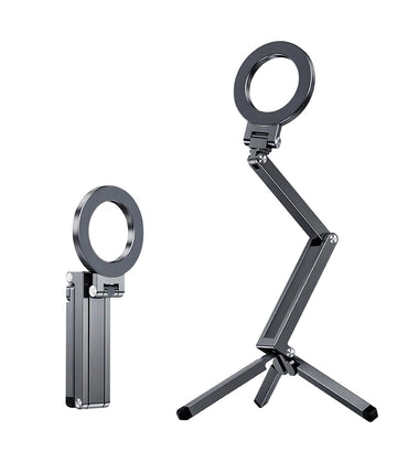 KAPAVER Foldable Adjustable 360°  Aluminum Magnetic Phone Stand HaloStand  - Black