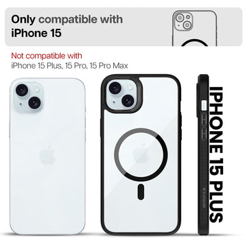 iPhone 15 Back Cover Case | Mag X - Black
