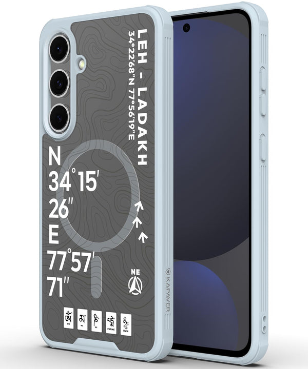 Samsung Galaxy S24 FE Back Cover Case | GPS Edition (Leh-Ladakh) Mag X - Gray