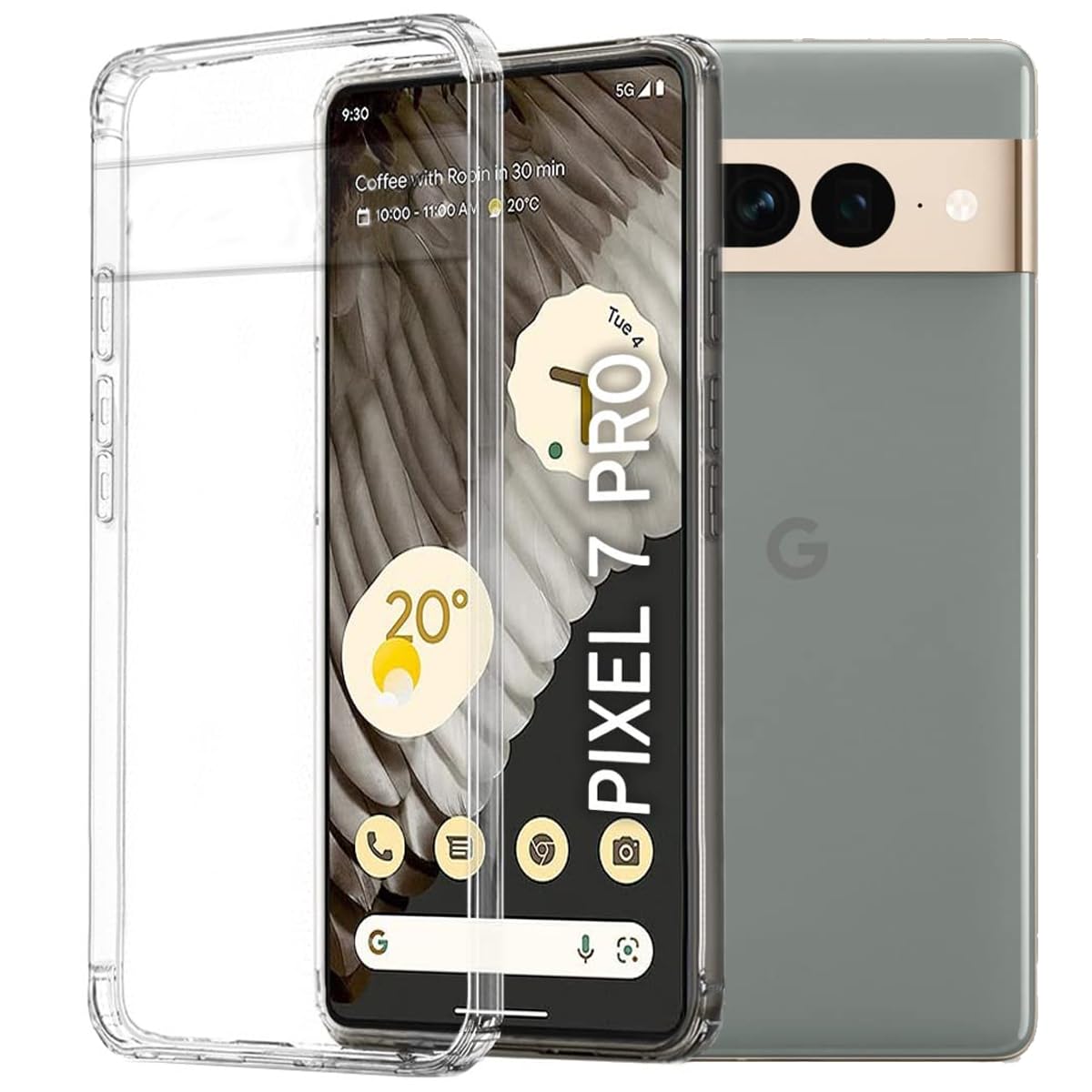 Google Pixel 7 Pro 5G Back Cover Case | Hybrid - Crystal Clear