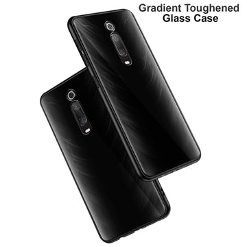 FOSO  Toughened Glass Back Cover Case for Xiaomi Redmi K20 / Redmi K20 Pro (Carbon Black)