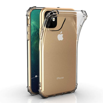Foso Silicone TPU Back Cover case for Apple iPhone 11 - (Smoke Black Transparent Bumper TPU)