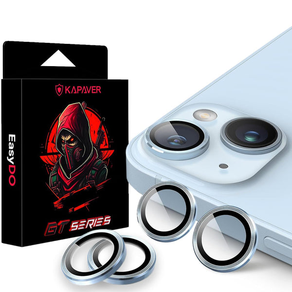 iPhone 15 / iPhone 15 Plus Camera Lens Protector | GT Series [Easy Do] - 2 Pack (Blue)