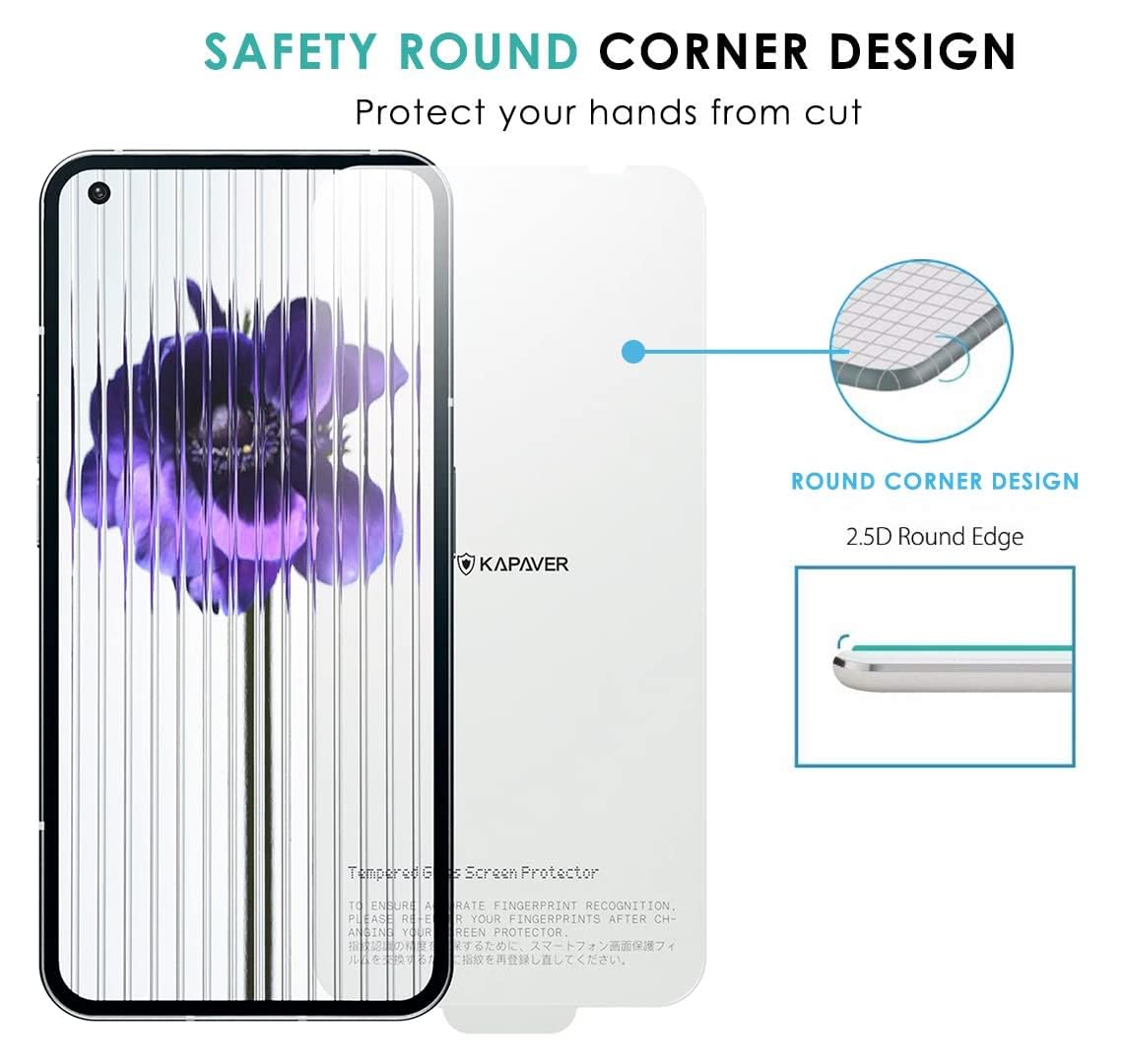 Nothing Phone 1 Back Cover Case With Glass | MagX - Black Case with Gl