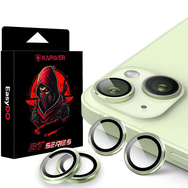 iPhone 15 / iPhone 15 Plus Camera Lens Protector | GT Series [Easy Do] - 2 Pack (Green)