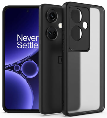 OnePlus Nord CE 3 (FOSO) Skin Shock Proof Back Cover Case | (PC+TPU) - Black