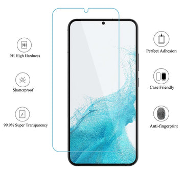 Galaxy S22 Tempered Glass Screen Protector Guard | EZ FIT - 2 Pack