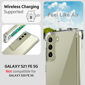 Foso Anti Shock Proof Back Cover Case Compatible with Samsung Galaxy S21 FE 5G (TPU+PC) - Bumper Clear