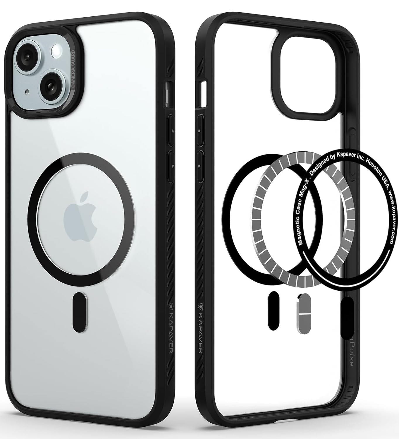 iPhone 15 Back Cover Case | Mag X - Black