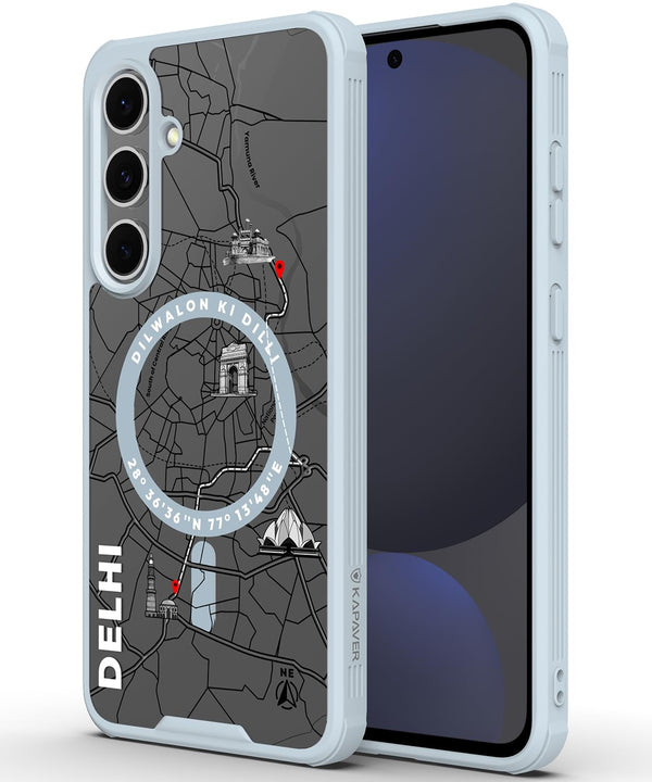 Samsung Galaxy S24 FE Back Cover Case | GPS Edition (Delhi) Mag X - Gray