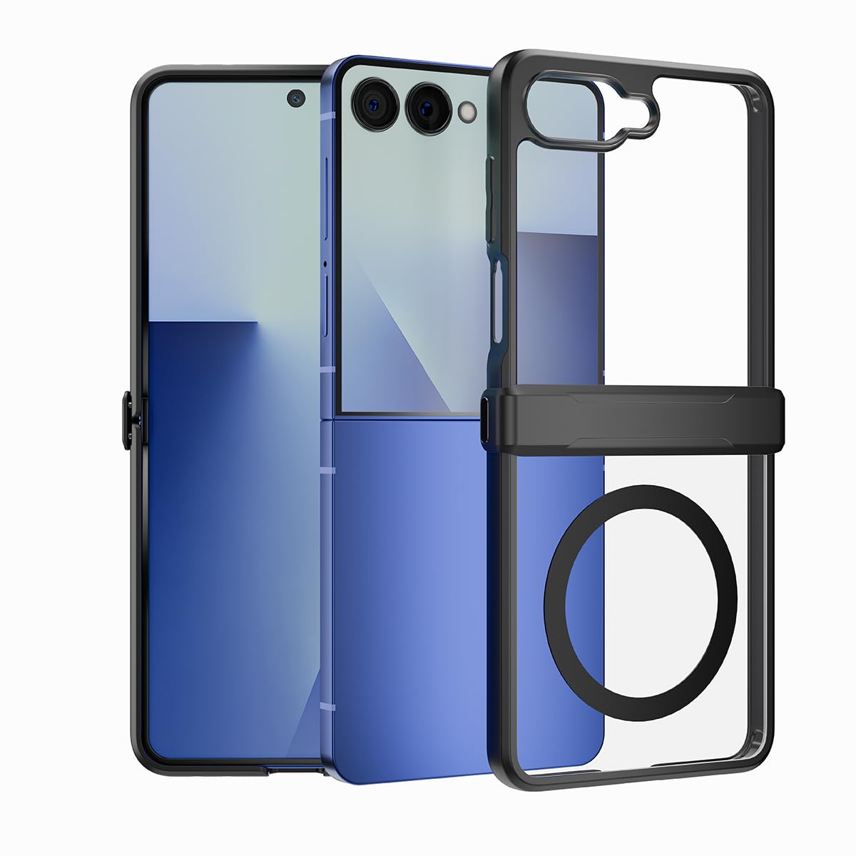 Samsung Galaxy Z Flip 7 Back Cover Case | Hybrid Hinge Mag-X - Black