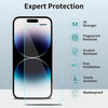 iPhone 14 Pro Tempered Glass Screen Protector Guard | EZ FIT - 2 Pack