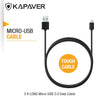 KAPAVER Micro USB Cable For Charging & Sync Data to Android Smartphones 1 meter (5 Pack Black)