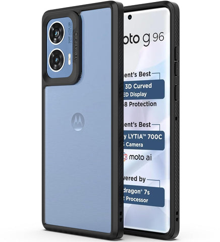 Motorola G96 Fusion Back Cover Case | Impulse - Black