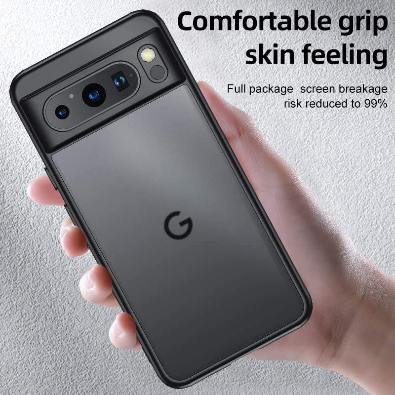 Pixel 8 Pro Rear Google Pixel 8 Pro 5G Slim Back Cover Case | Frosted - Hazy Black