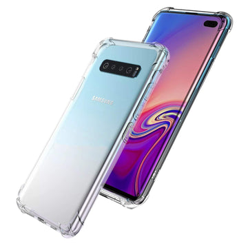 Foso Clear Flexible Transparent Shockproof Corner Back Cover Case for Samsung Galaxy S10 Plus/Galaxy S10+ 2019 (Transparent Bumper at Corner Shockproof Clear Color)