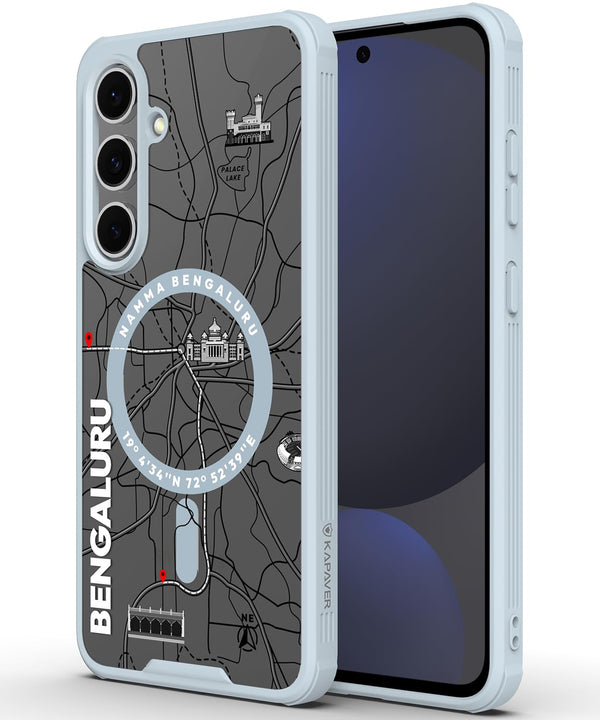 Samsung Galaxy S24 FE Back Cover Case | GPS Edition (Bangalore) Mag X - Gray