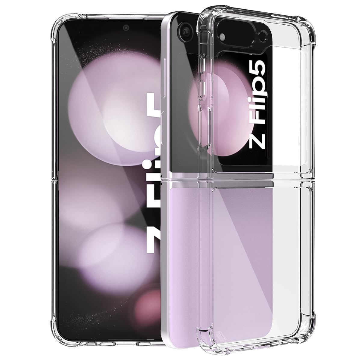 Galaxy Z Flip 5 (FOSO) Back Cover Case | (PC+TPU) - Bumber Clear