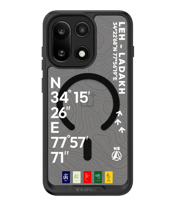 OnePlus 15 Back Cover Case | GPS Edition (Leh-Ladakh) Mag X - Black