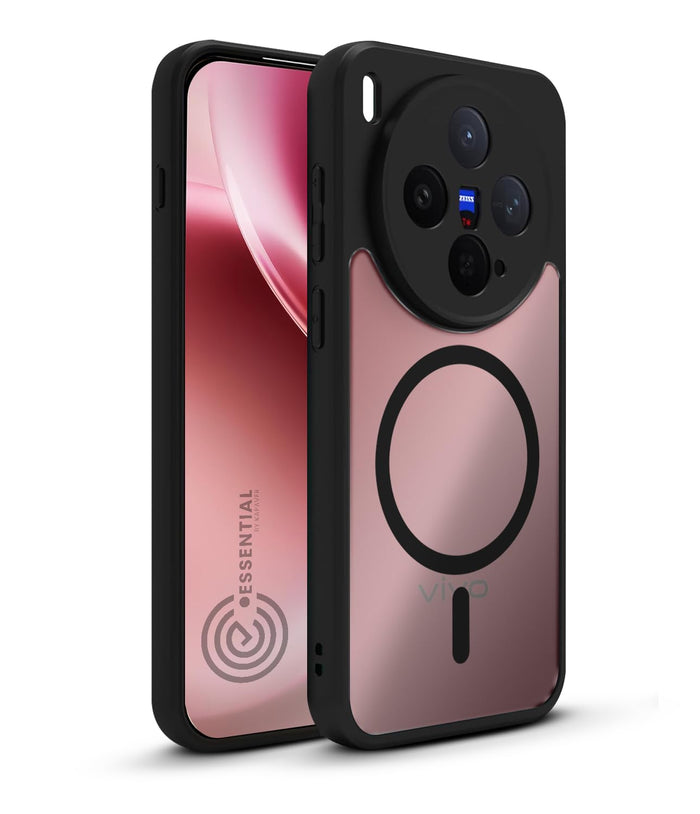 Vivo X300 Back Cover Case | Essential Magnetic - Black