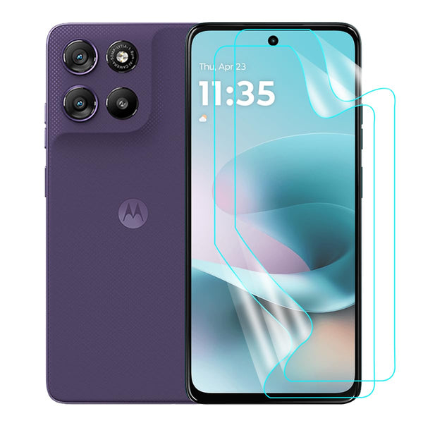 Moto G57 / G67 Power Screen Protector Guard [Clear] | Easy Do Film - 2 Pack [NOT TEMPERED GLASS]